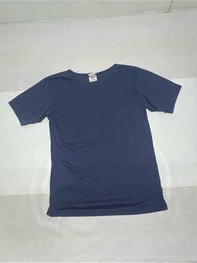 Classic Crewneck Short-Sleeve Tee in Dark Blue Sz: Large